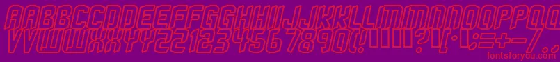 Strangephenomenaoutlined Font – Red Fonts on Purple Background