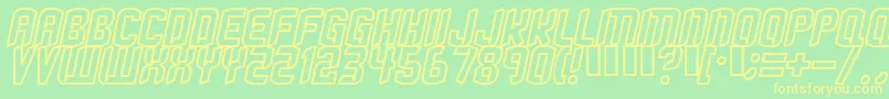 Strangephenomenaoutlined Font – Yellow Fonts on Green Background