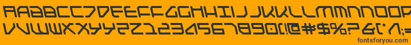 FederapolisLeftalicBold Font – Black Fonts on Orange Background