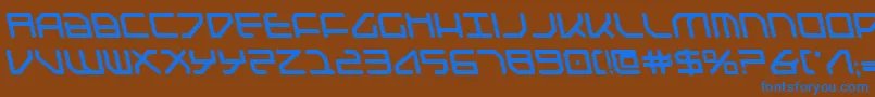 FederapolisLeftalicBold Font – Blue Fonts on Brown Background