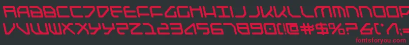 FederapolisLeftalicBold Font – Red Fonts on Black Background
