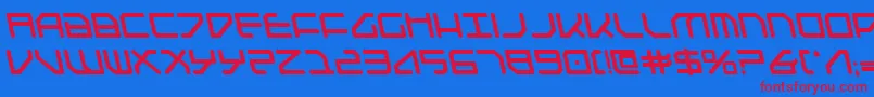 FederapolisLeftalicBold Font – Red Fonts on Blue Background