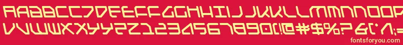 FederapolisLeftalicBold Font – Yellow Fonts on Red Background