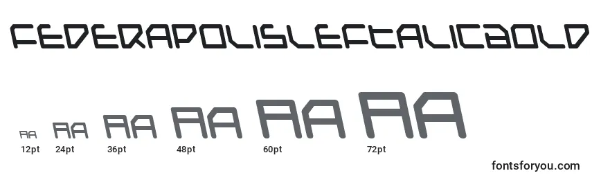 FederapolisLeftalicBold Font Sizes