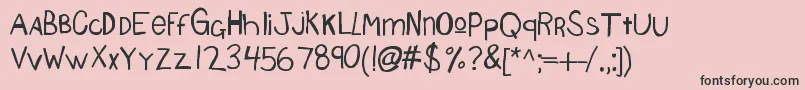 Kbsourdoughbread Font – Black Fonts on Pink Background