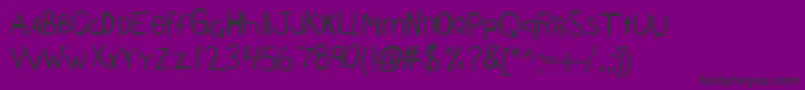 Czcionka Kbsourdoughbread – czarne czcionki na fioletowym tle