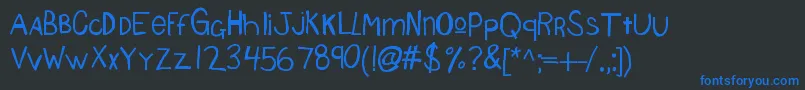 Kbsourdoughbread Font – Blue Fonts on Black Background