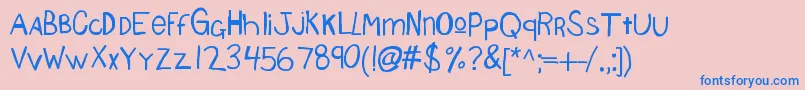 Kbsourdoughbread Font – Blue Fonts on Pink Background