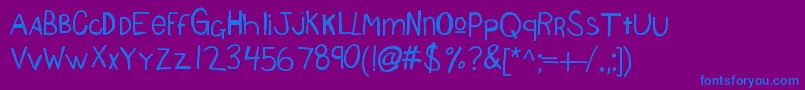 Kbsourdoughbread Font – Blue Fonts on Purple Background