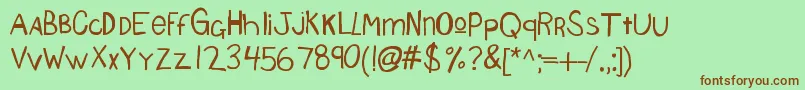 Kbsourdoughbread Font – Brown Fonts on Green Background