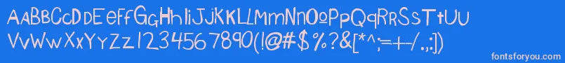 Kbsourdoughbread Font – Pink Fonts on Blue Background