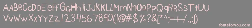 Kbsourdoughbread Font – Pink Fonts on Gray Background