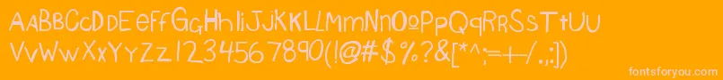 Kbsourdoughbread Font – Pink Fonts on Orange Background