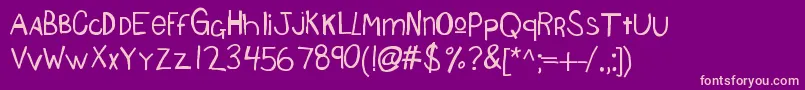 Kbsourdoughbread Font – Pink Fonts on Purple Background