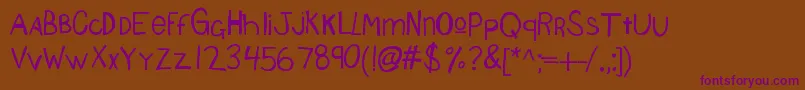 Kbsourdoughbread Font – Purple Fonts on Brown Background