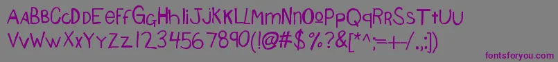 Kbsourdoughbread Font – Purple Fonts on Gray Background