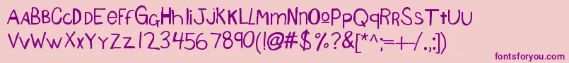 Kbsourdoughbread Font – Purple Fonts on Pink Background