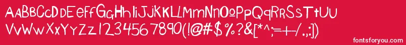Kbsourdoughbread Font – White Fonts on Red Background