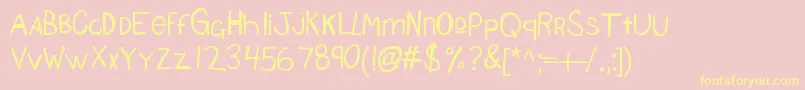Kbsourdoughbread Font – Yellow Fonts on Pink Background