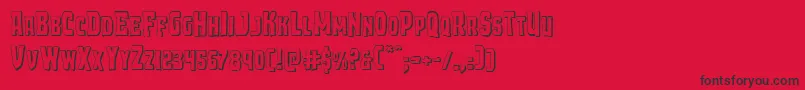 Demonpriest3D Font – Black Fonts on Red Background