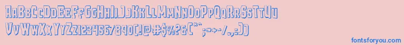 Demonpriest3D Font – Blue Fonts on Pink Background