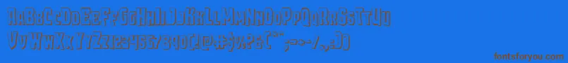 Demonpriest3D Font – Brown Fonts on Blue Background