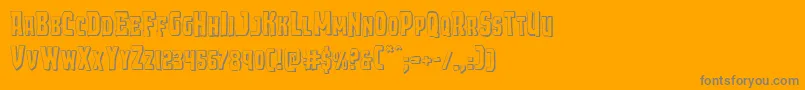 Demonpriest3D Font – Gray Fonts on Orange Background