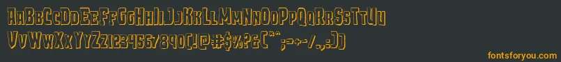 フォントDemonpriest3D – 黒い背景にオレンジの文字