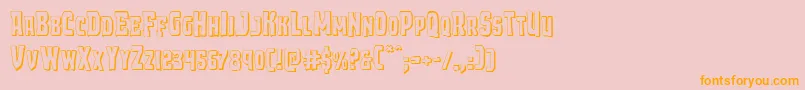 Demonpriest3D Font – Orange Fonts on Pink Background