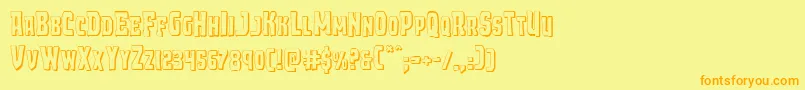 Demonpriest3D Font – Orange Fonts on Yellow Background