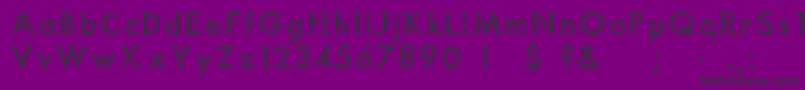 フォントBubbles – 紫の背景に黒い文字