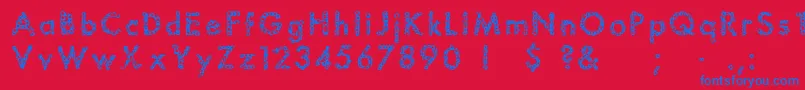 Bubbles Font – Blue Fonts on Red Background