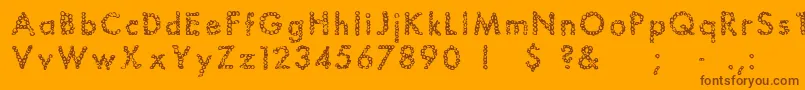 En savoir plus sur la police Bubbles Police Bubbles – polices brunes sur fond orange