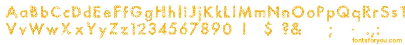 Bubbles Font – Orange Fonts on White Background