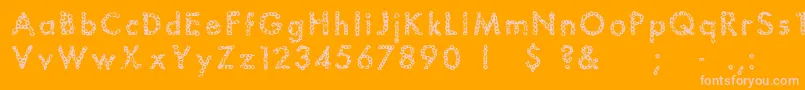 Bubbles Font – Pink Fonts on Orange Background