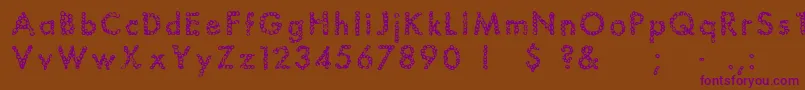 Шрифт Bubbles – фиолетовые шрифты на коричневом фоне