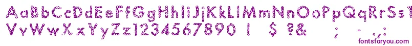 Bubbles Font – Purple Fonts on White Background