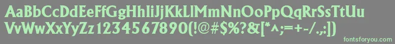 AdelonlhBold Font – Green Fonts on Gray Background