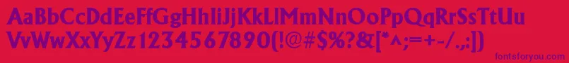 AdelonlhBold Font – Purple Fonts on Red Background