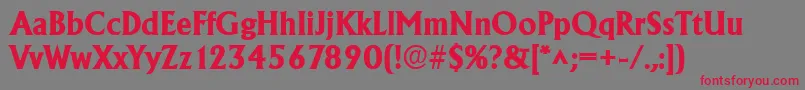 AdelonlhBold Font – Red Fonts on Gray Background