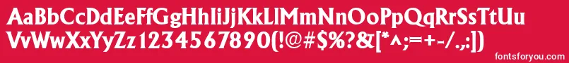 AdelonlhBold Font – White Fonts on Red Background