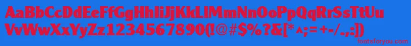 ClearlyGothicHeavy Font – Red Fonts on Blue Background