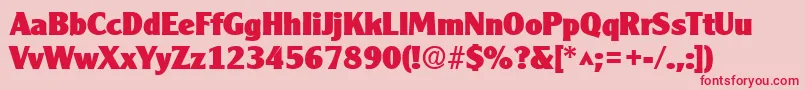 ClearlyGothicHeavy Font – Red Fonts on Pink Background