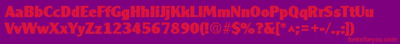ClearlyGothicHeavy Font – Red Fonts on Purple Background
