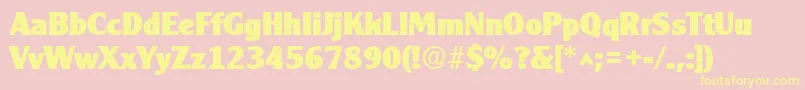 ClearlyGothicHeavy Font – Yellow Fonts on Pink Background