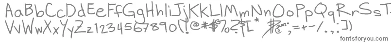 DhHandScribblies Font – Gray Fonts on White Background
