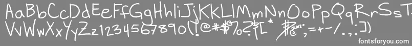 DhHandScribblies Font – White Fonts on Gray Background