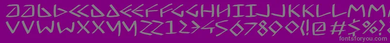 Fonte Virtualuncialsoft – fontes cinzas em um fundo violeta
