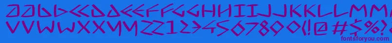 Virtualuncialsoft Font – Purple Fonts on Blue Background