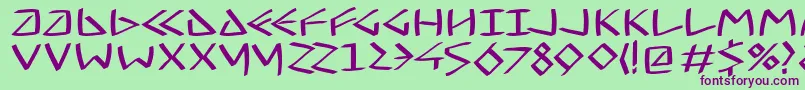 Virtualuncialsoft Font – Purple Fonts on Green Background